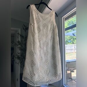 Cupcakes & Cashmere Cream Geometric Mini Dress